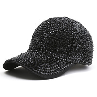 Nueva Gorra de Béisbol de Lujo Estilo Hip-hop Brillante con Diamantes de Imitación y Pedrería, Ajustable de 6 Paneles, Venta al por Mayor, Logotipo Personalizado
