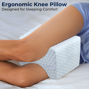 U Shape Memory Foam Leg Pillow For Side Sleepers Pregnancy Support White Geometric Pattern 24x20x15cm - Product Image 3