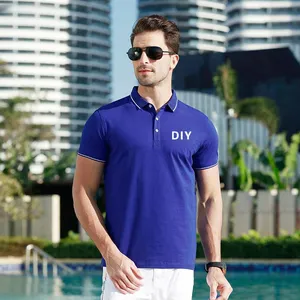 Wholesale Knit Men's Plus Size T-shirts Custom Logo Men's T-shirts Polo Shirts Breathable Comfortable Sports Quick-drying