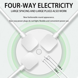 Rallonge de <span class=keywords><strong>prise</strong></span> électrique américaine LangYeao 180 °   <span class=keywords><strong>Adaptateur</strong></span> de <span class=keywords><strong>prise</strong></span> murale rotatif, rallonge multi-prises <span class=keywords><strong>pour</strong></span> table de chevet, bureau, derrière <span class=keywords><strong>le</strong></span> canapé - Product Image 3