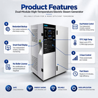 Générateur de vapeur électrique haute pression 96 à 144 kW 0,3 à 0,7 MPa 140 à 200 kg/h Chaudière en acier inoxydable 304 pour cuve à double enveloppe