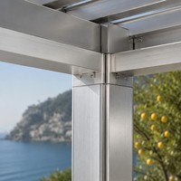 Pergola en aluminium résistante au vent et écologique, directement de l'usine, imperméable, pare-soleil, 4x6m, pour restaurant, jardin extérieur