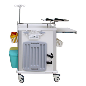 MN-EC007 Chariot d'urgence médical à 5 tiroirs verrouillables avec <span class=keywords><strong>support</strong></span> pour perfusion intraveineuse et porte-désinfectant pour les mains - Product Image 6