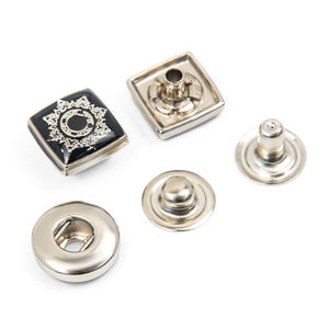 Servicio de Stock de Fábrica, Botón a Presión de Metal Personalizado de 15 mm, Botón a Presión Plateado y Dorado - Product Image 2