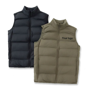 Gilet matelassé léger personnalisé avec logo pour hommes et femmes, chaud et coupe-vent à col montant, matelassé et chaud - Product Image 5