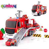 Jouet de stockage électrique pour enfants, circuit automobile en plastique, moteur de feu, camion, jouet