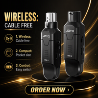 JOYO MW-2 Émetteur-récepteur de microphone sans fil Convertisseur filaire-sans fil Plug-and-Play Compatible avec les microphones dynamiques et à condensateur