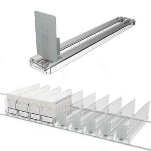 Meilleures ventes : Système de poussoirs de produits à ressort pour présentoirs de cigarettes, avec système de maintien frontal - Product Image 1
