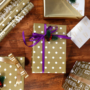 Wholesale 80g <b>Christmas</b> Art <b>Paper</b> 43*300cm Gift <b>Luxury</b> Custom Packaging <b>Wrapping</b> <b>Paper</b> Roll - Product Image 3