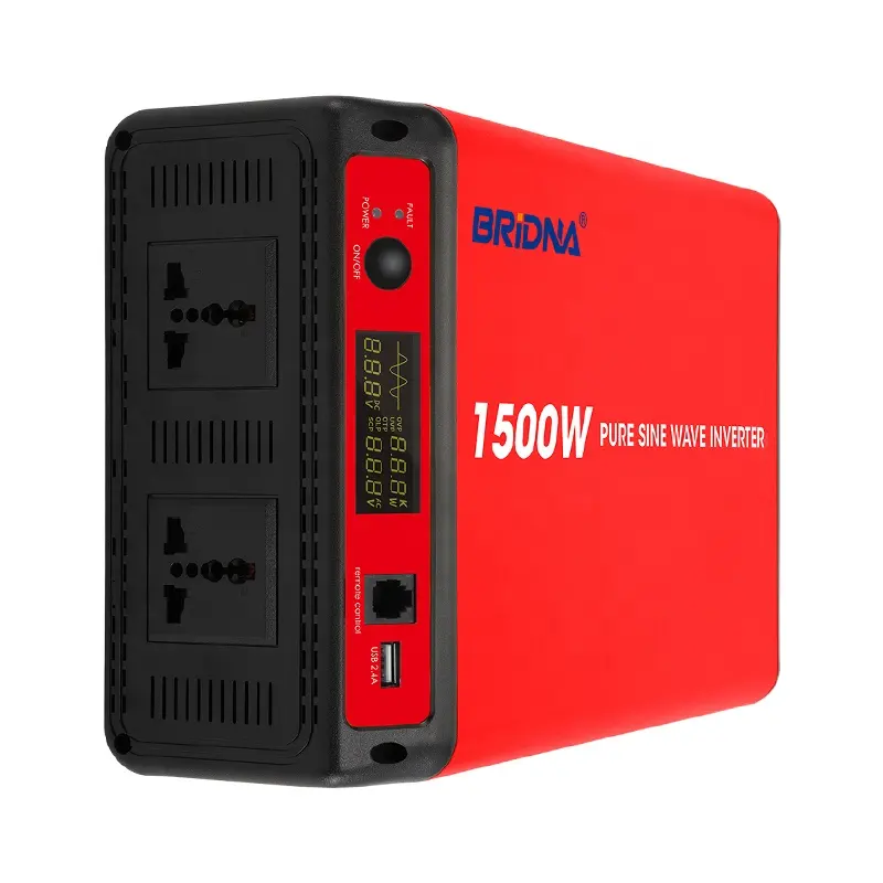 2022最新のカーパワーインバーター1500w12vから220v110v、USB 5V 2.4A自動