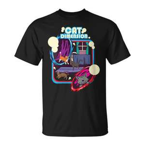 Camiseta Cat Dimension Portal Adventure Sci-Fi Cats - Product Image 1