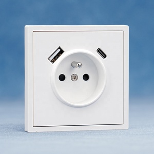 MEZEEN Prises murales avec ports USB-C haute puissance, prise française 2P+T de type E avec ports USB-A+C - Product Image 6
