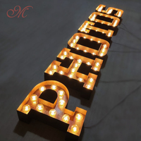 Lettre lumineuse LED Marquee, enseigne alphabétique pour la maison, le bar, le café, les fêtes d'anniversaire, les décorations de Noël, les initiales, la publicité, lampe de Noël