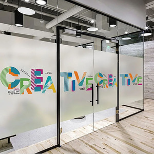 Biểu Tượng Tùy Chỉnh PVC Tự Dính Tĩnh Bám Frosted Glass Phim Có Thể Tháo Rời Cửa Sổ Dán Cho Văn Phòng Nhà Khách Sạn Decals - Product Image 5