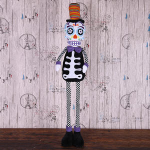 Muñeca embrujada para Halloween, accesorios terroríficos, <span class=keywords><strong>esqueleto</strong></span> <span class=keywords><strong>sentado</strong></span>, figurillas retráctiles, decoraciones para Halloween - Product Image 5