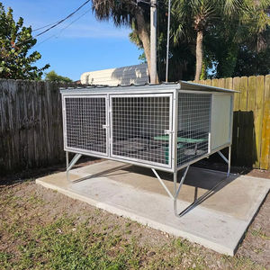 Nhiệm Vụ Nặng Nề Cổ Điển Phong Cách Con Chó Cũi Động Vật Lớn Lồng Với Mái Hàn Kim Loại Lưới Sắt Nút Đóng Cửa Hộp Bao Bì - Product Image 3