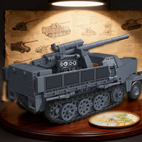Kit de Modelo a Escala 1/35, Vehículo Blindado Sd.Kfz.9 Famo Flak 37 de 88 mm, Transportador de Vehículos Semitrack Alemán, Juego de Bloques de Construcción