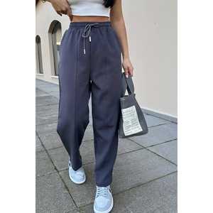 Pantalon cargo décontracté pour femme, style ample et respirant, avec taille élastique et cordon de serrage, idéal pour l'automne, couleur délavée - Product Image 3