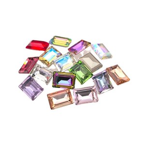 Broca de uñas rectangular de cristal con forma de azúcar de roca, punta recta, base puntiaguda, forma irregular, para bricolaje - Product Image 5