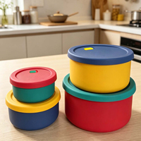 Boîtes de conservation alimentaire en silicone avec couvercles, boîte à lunch réutilisable empilable sans BPA, compatible lave-vaisselle, micro-ondes et congélateur