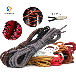 Nouveaux lacets de chaussures en cuir de 2.5mm de large de qualité professionnelle lacets ronds en coton ciré lacets de chaussures en cuir habillés - Product Image 1