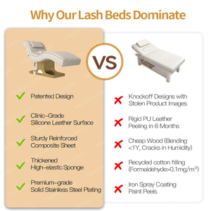 Madamcenter Electric Luxury Curved Eyelash Lash Estética <span class=keywords><strong>Camilla</strong></span> Cama Lash Lounger Reclinable Lash Extension Lashista Chair - Product Image 4