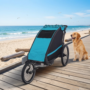 Remolque de Bicicleta para Mascotas Plegable KS-6200, Marco de Aluminio Ligero, Suspensión Independiente, Carga Máxima 45-50 kg para Perros Grandes - Product Image 1