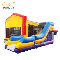 Château gonflable pour enfants WINSUN de haute qualité, populaire, avec toboggan et maison, vente en gros, pas cher