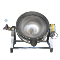 Grande machine de cuisson à induction à double enveloppe pour soupes, sauces, confitures, ketchup, avec fonction de agitation, pour la fabrication de fromage et de lait