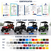 Voiturette de golf électrique à longue autonomie pour les communautés hôtelières et le transport sur les terrains de golf