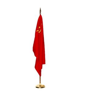 <b>Mini</b> Custom Polyester Office <b>Desk</b> Flag with Wood Stand Base Durable Eco-Friendly International Festival Decoration - Product Image 1