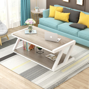 Table basse moderne en verre, avec Base métallique en forme de Z, offre spéciale - Product Image 5