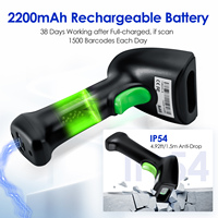 Escáner de Código de Barras Inalámbrico FYJ F8603W 2.4G 1D y 2D, Pantalla LED, CMOS, Batería de 2200 mAh, IP54, Lector de Códigos QR, Escáner de Código de Barras Portátil BT