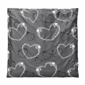 Parure de lit Cœur Étoilé Gris en Polyester pour Dropshipping UE – Linge de Lit Romantique – Stock Pologne - Product Image 4