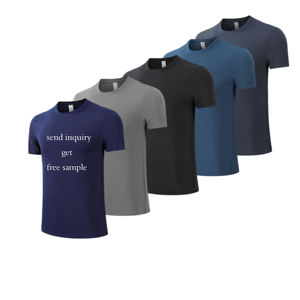 Camiseta de fitness Athletic Gym Training Running Sportswear Hombres Camisetas de entrenamiento Muestra <span class=keywords><strong>gratis</strong></span> Camiseta deportiva de poliéster Camiseta de gimnasio - Product Image 1