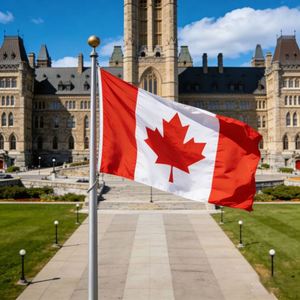 Drapeau national du Canada en stock, 3x5 pieds, en polyester imprimé, avec mât en fibre de verre, livraison rapide, bannière promotionnelle - Product Image 3