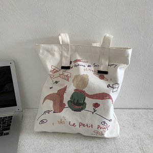 Sacs à bandoulière en toile pour étudiants, imprimé dessin animé <span class=keywords><strong>Le</strong></span> <span class=keywords><strong>Petit</strong></span> <span class=keywords><strong>Prince</strong></span>, sacs à main japonais grande capacité pour femmes - Product Image 1