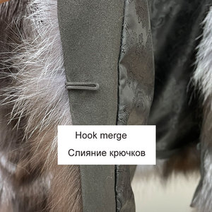 Veste en fourrure pour femmes, manteau <span class=keywords><strong>court</strong></span> <span class=keywords><strong>à</strong></span> col montant, peut être personnalisée, couleur véritable, renard argenté, épissage des cheveux du ventre - Product Image 4