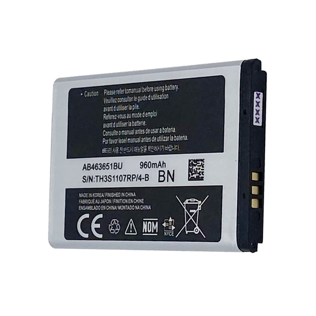 For AB463651BU S559 S239 S359 C6112 S5628/i S559 3.7V 960mAh Lithium Ion Rechargeable Battery-in Stock