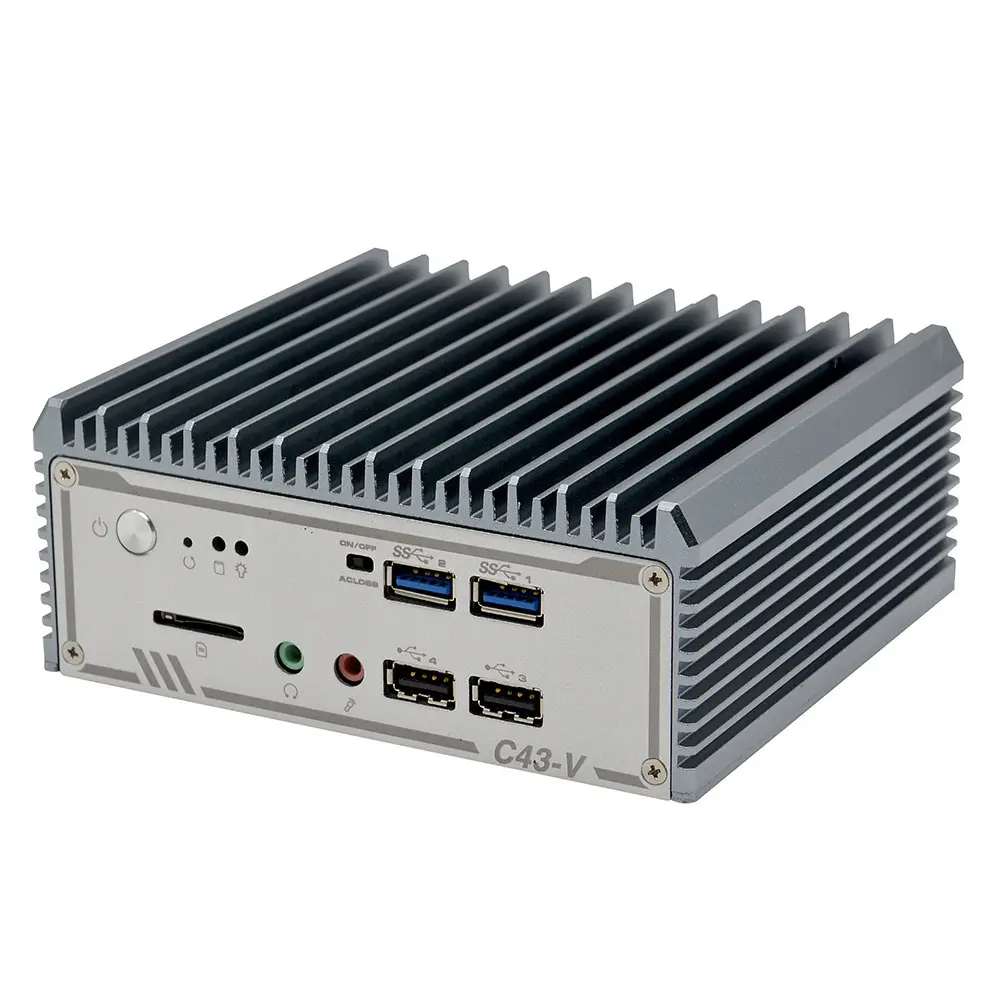 C4350S-V 팬리스 산업용 PC 가격 10 번째 셀러론 5205U 와 DDR4 최대 32GB VGA 산업 등급 에지 컴퓨팅