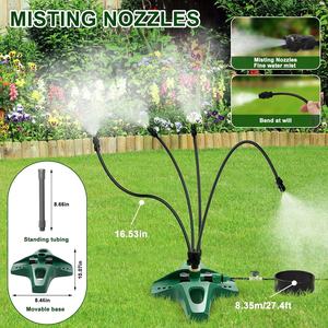 KK amélioré 26.2FT(8.0 mètres) système de refroidissement par brouillard debout portable brouillard d'eau jouant jouets d'arrosage de jardin en plein air, refroidisseur de pulvérisation - Product Image 2