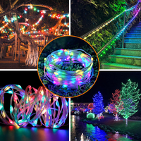 Flexibles PVC RGB LED-Lichtband IP67 Wasserdicht 100m/Rolle 360° Leuchten Garten Baum Umwicklung Partybeleuchtung Anpassbar