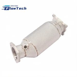 ท่อลงตรงสแตนเลส T304 พร้อมแผ่นกันความร้อนสำหรับ Audi A4 A5 Q5 Macan B9 2.0T - Product Image 5