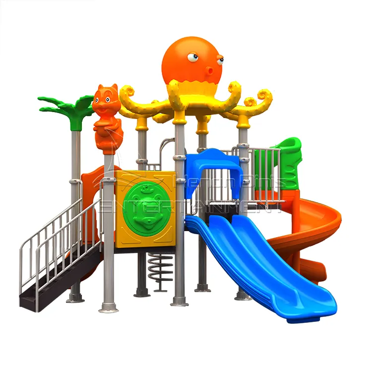 Professional factory sell kid playground set plastic outdoor games play equipment outdoor playground with children