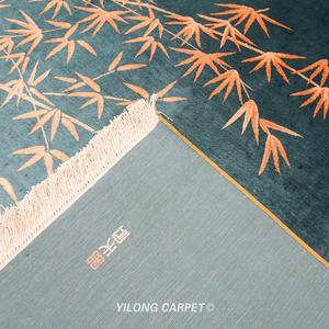 YILONG 183x274cm Tapis en soie fait main Art déco chinois Tapis en bambou vif - Product Image 6