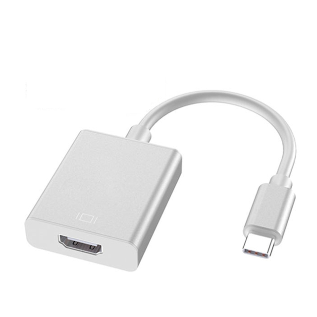 USB3.1 HDTV Video Cable Adapter Converter 4K 30HZ Type C Aluminum Alloy Screen Mirroring Cable for Laptop Phone Tablet
