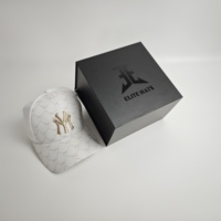 Emballage de boîte à chapeau en matériau écologique personnalisé avec boîte-cadeau magnétique pliable rigide avec logo UV pour casquette de luxe sur Alibaba