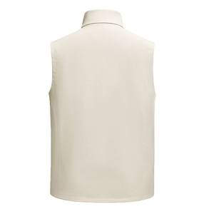 เสื้อกั๊กผู้ชายคอวี ซิปหน้า สีพื้น กันน้ำ ระบายอากาศ กันลม สวมใส่สบาย ผลิตจากโพลีเอสเตอร์ 100% รับสกรีนโลโก้ - Product Image 3