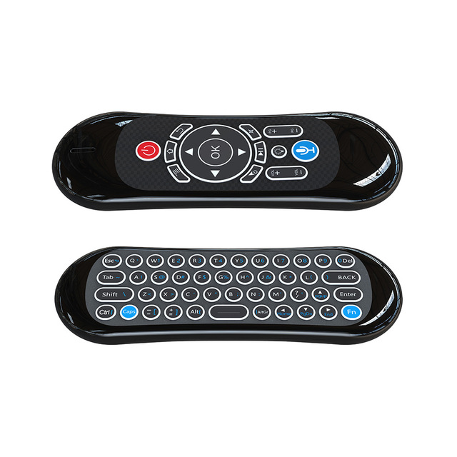Rechargeable Battery Air Mouse IR Learning Function Full Keyboard with Backlit T120 Smart Remote Controls TV Factory Price