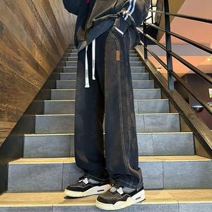 Herren Loose Fit Light-Coloured Retro Wide Legs Baggy Denim Jeans Atmungsaktive Modemarke Straight Pants für den Winter - Product Image 5